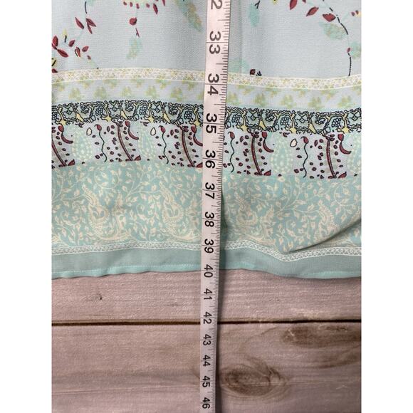 J Jill Dress Sz 18P Blue Floral Lined Chiffon Mini Slip Sleeveless Zip Boho NWT - Picture 5 of 10